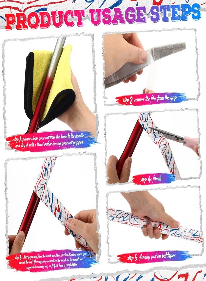 Seenelling شريط لاصق لتثبيت مضرب البيسبول والسوفتبول (أبيض) - Image 5